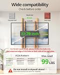 USX MOUNT Support mural TV à mouvement complet pour la plupart des téléviseurs de 32 à 70 pouces jusqu'à 99 lbs, support mural TV avec inclinaison pivotante, support TV adapté aux montants en bois de 12" 16", VESA max 400x400mm, XMM903
