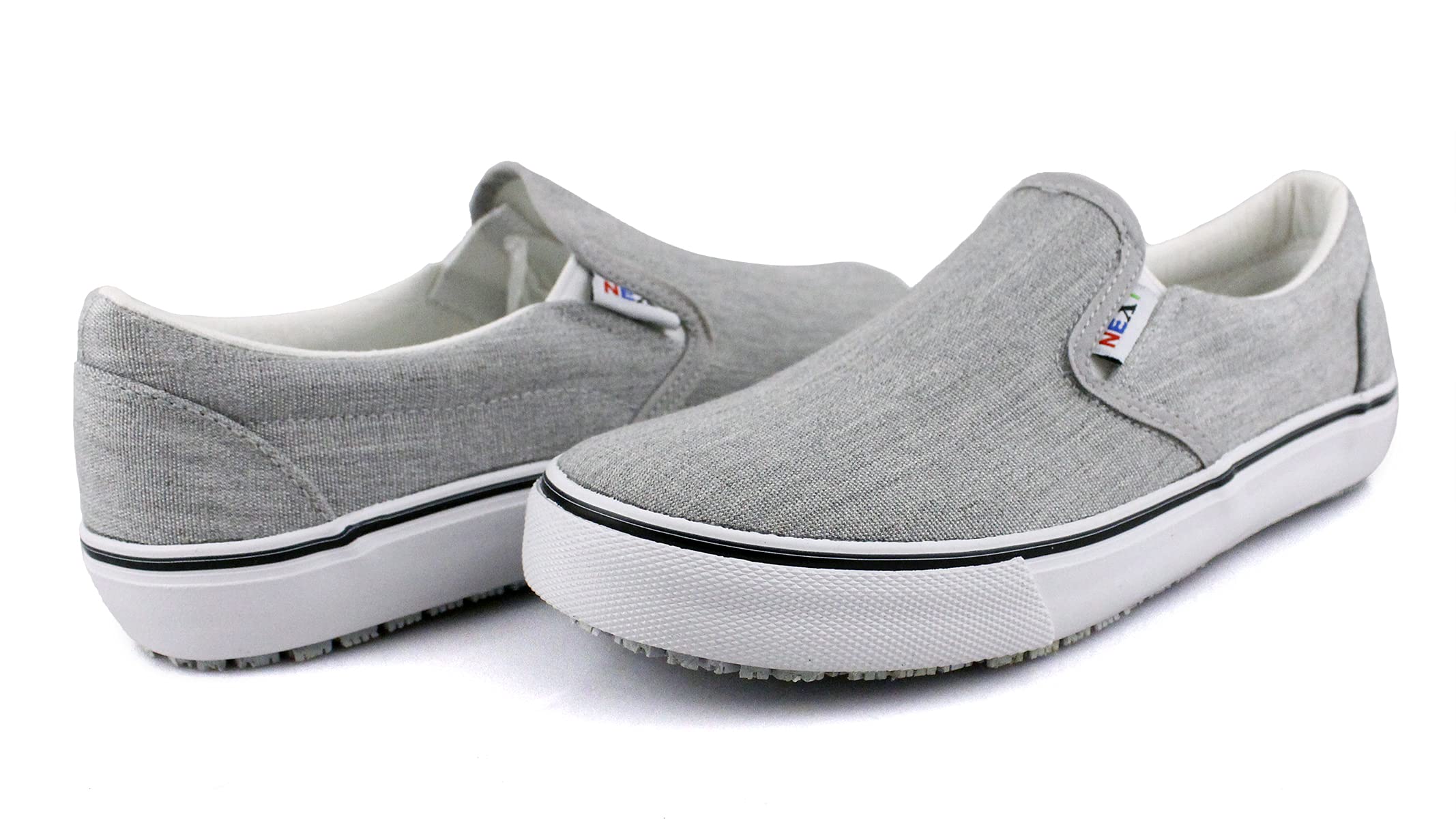 Laforst Womens Nextgen Sunbrella Upper Nonslip Waitress Server Slip On Fashion Flat Grey 9