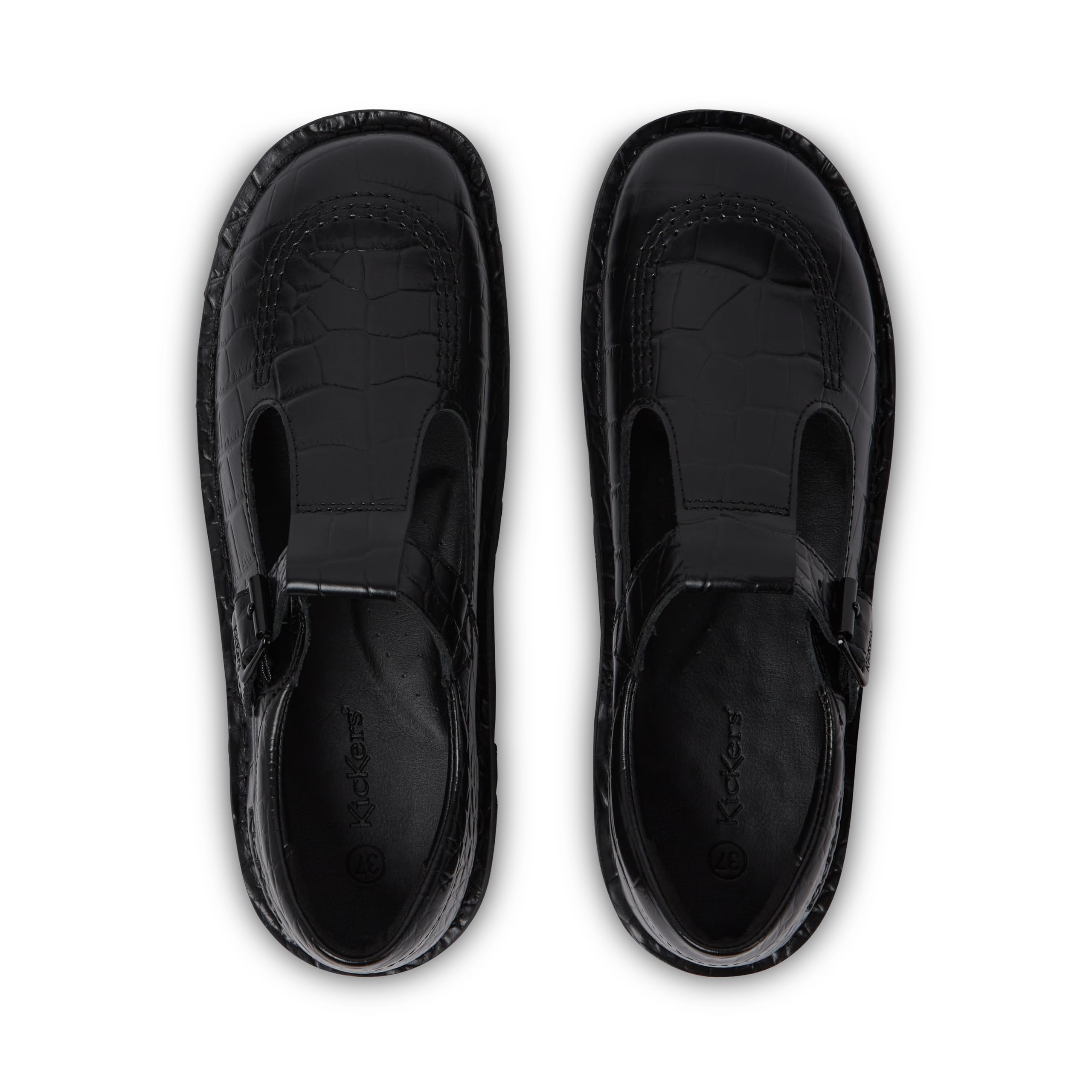 Kickers Kick T Bar Croc Leather, Scarpe Donna