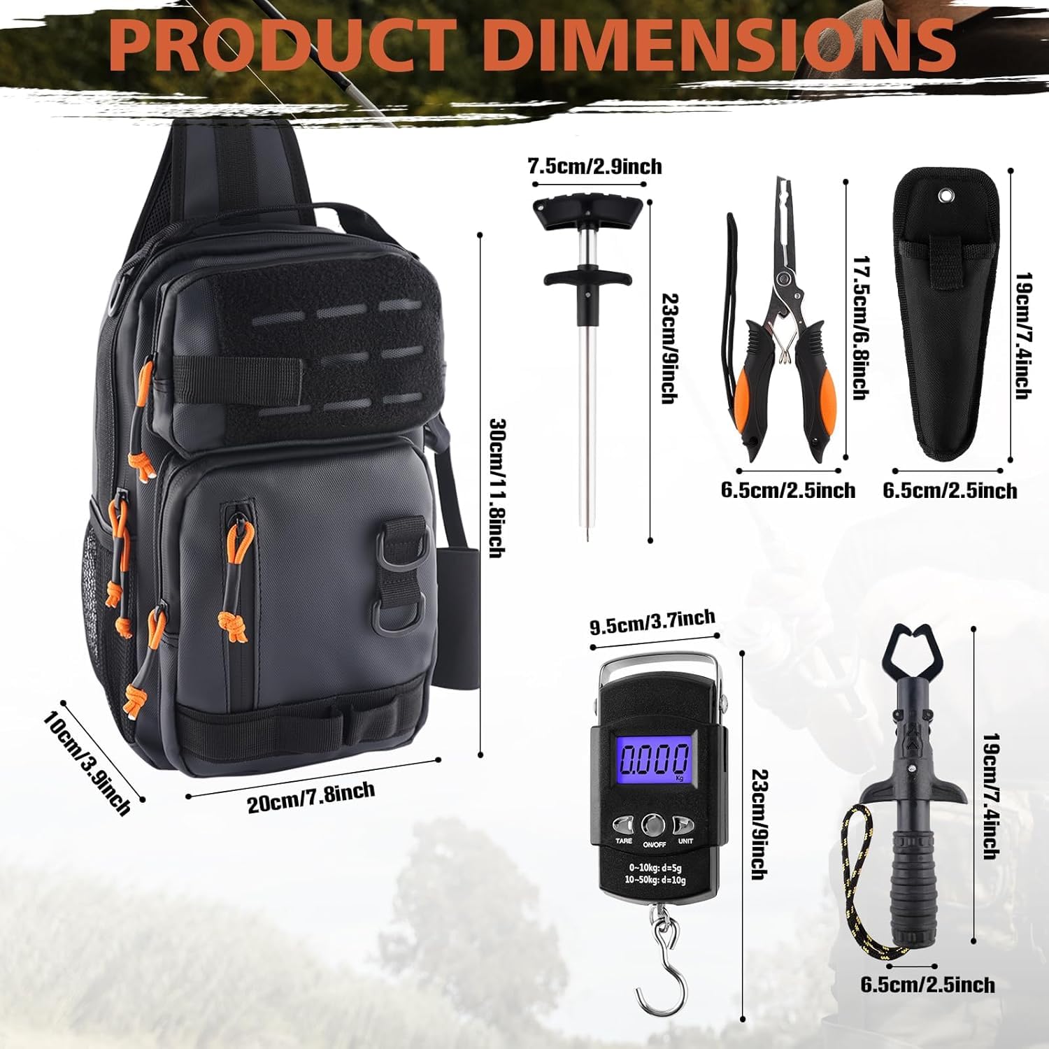 NewBEP Sac à dos de pêche avec boîtes à matériel, kit d'outils de pêche, sac à épaule de pêche léger et résistant à l'eau pour l'extérieur avec porte-canne, cadeau pour pêcheur en eau salée et eau