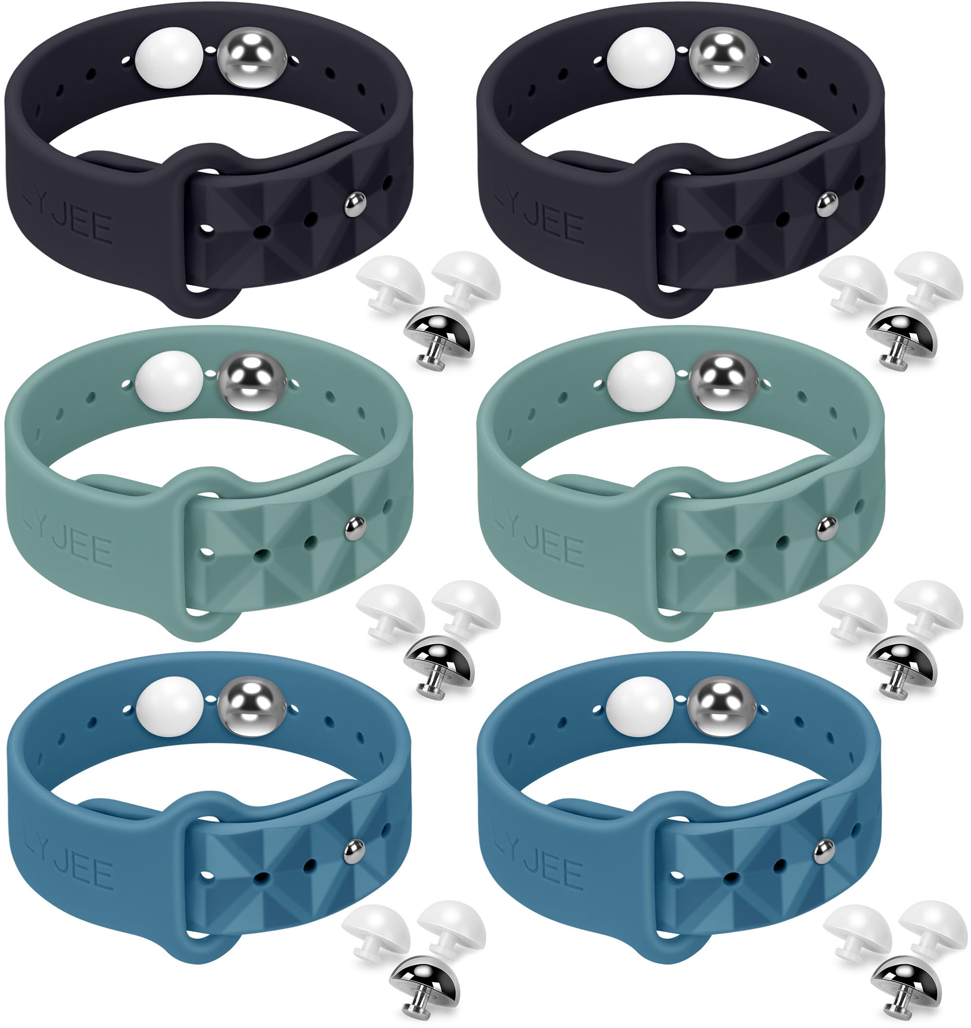 Motion Sickness Bracelets for Travel: Acupressure Anti Nausea Wristband for Morning Sickness - Sea Sickness Wristbands for Car Boat Air - Nausea Bands for Motion Sickness Black/Blue/Cactus