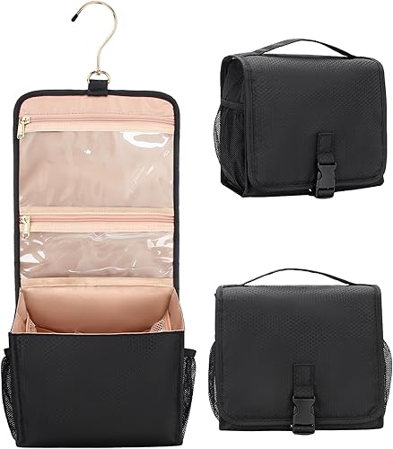 Miniatura 1 de Relavel Neceser colgante para mujeres y hombres, pequeña bolsa de viaje para niñas, tamaño compacto con múltiples compartimentos, kit de viaje