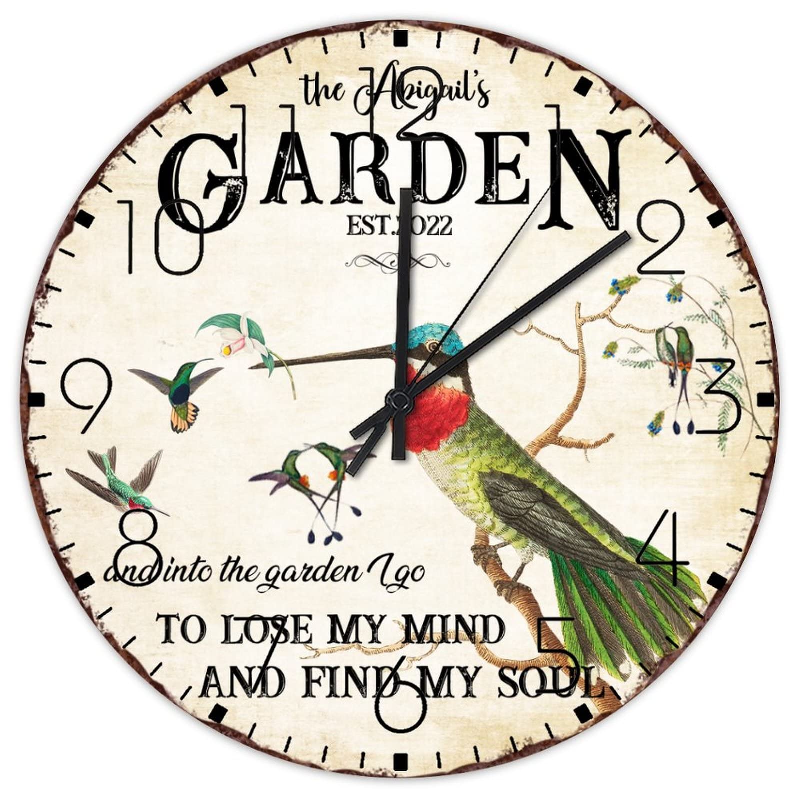 Horloge murale en bois contre le bruit du tic-tac pour bureau et étude
