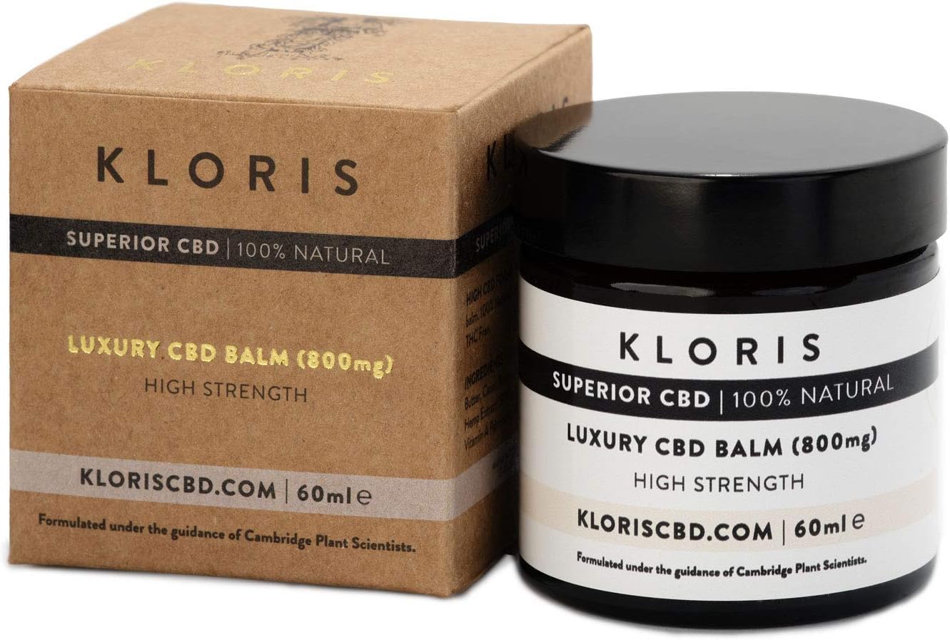 KLORIS CBD Balm High Strength, 800mg CBD Skin Balm, 100 Natural