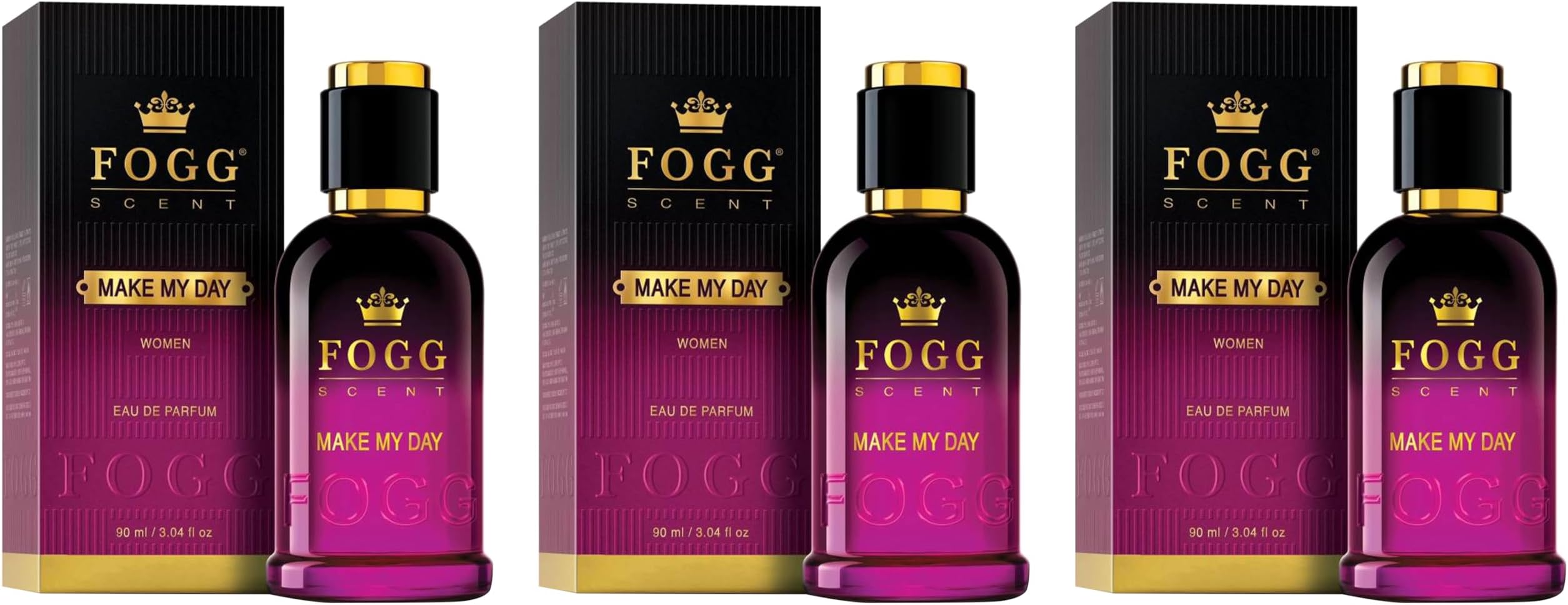 FOGG Women Make My Day Spray Scent, Eau De Parfum, Perfume, Long-Lasting Fresh & Floral Fragrance Spray, 100Ml (Pack Of 3)