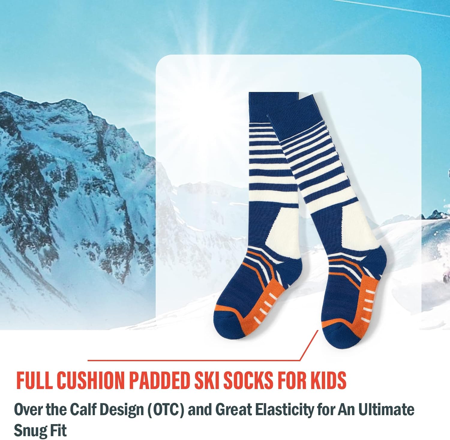 Boys Ski Socks Kids Winter Warm Socks for Boys Girls Thick Thermal Skating Snowboarding Snow Socks 3 Pack - Image 2