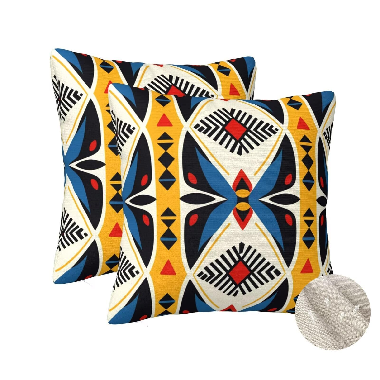 Housses de Coussin De Bohême 60x60 cm : Créez une Ambiance Chaleureuse dans le Salon