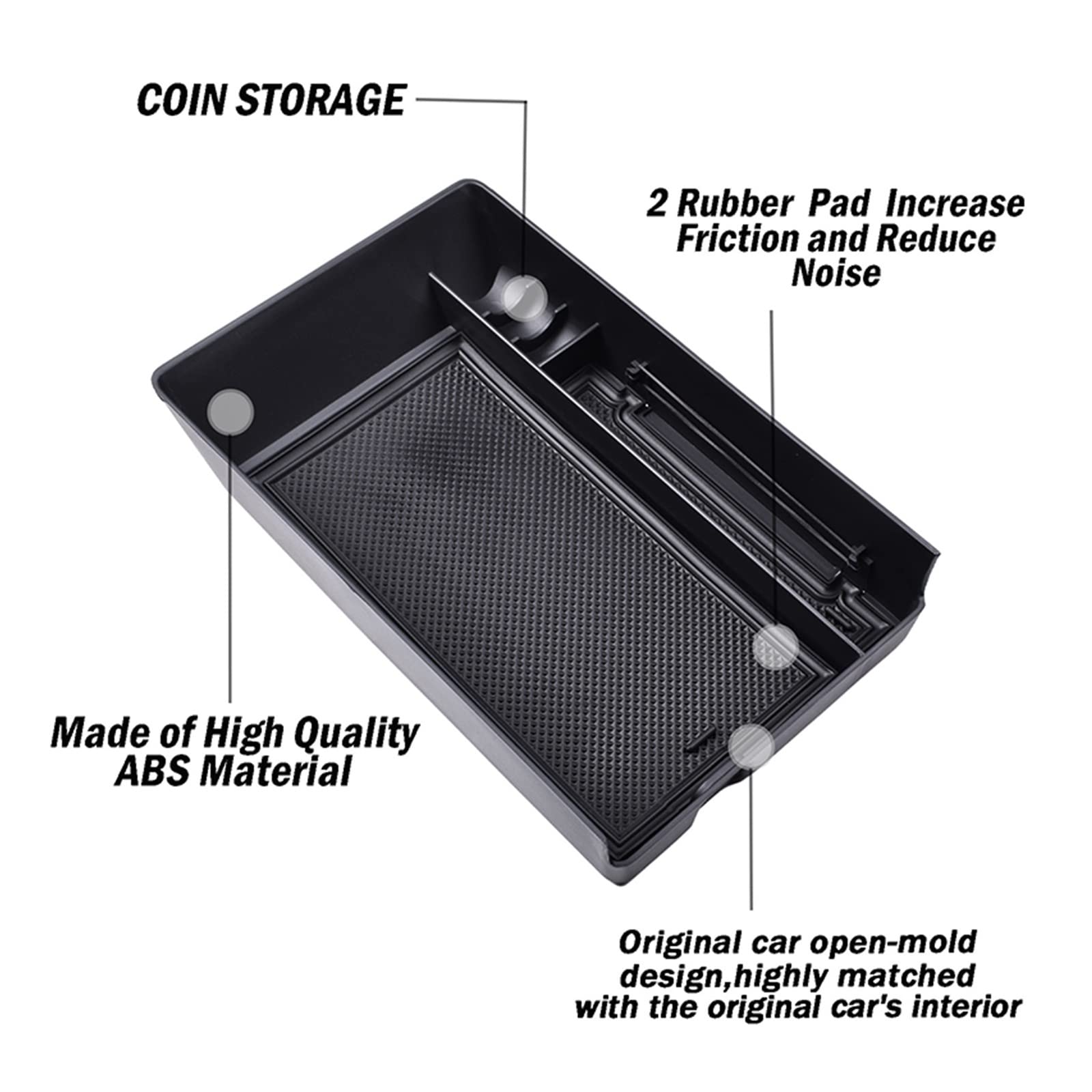 Compatible con Hyundai Ioniq 5 2022 2023. Bandeja organizadora para Consola Central, Caja de Almacenamiento, Inserto para Accesorios, guantera Secundaria.
