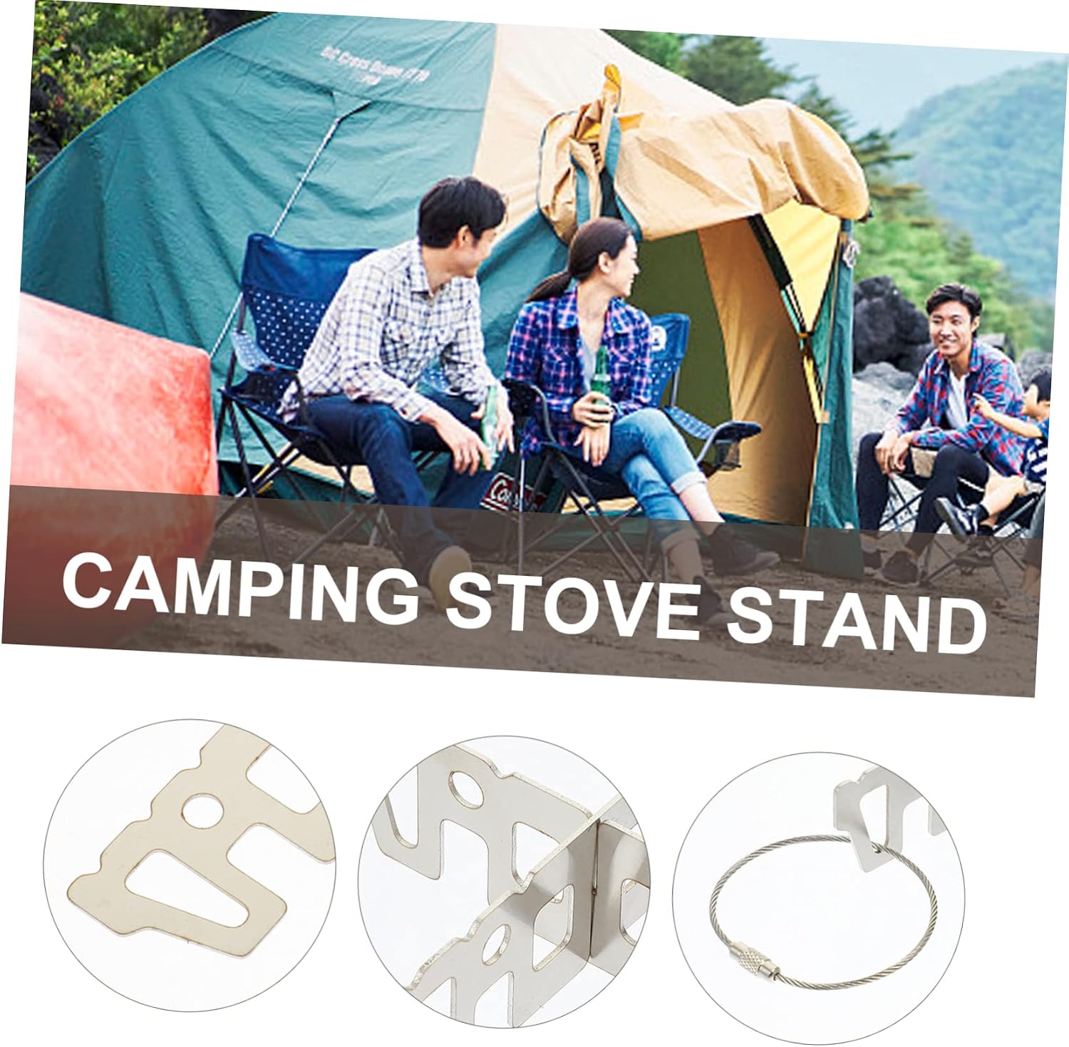 Portable Stainless Steel Stove Stand for Camping Alcohol Stove Holder Bracket Lightweight Cooking Gear for Outdoor Hiking and Backpacking image 5
