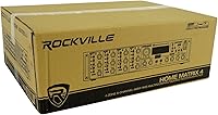 Vista 7 de Rockville Home Matrix 4 Receptor/amplificador multisala de 600 W, 8 canales (4 zonas), Bluetooth, USB, óptico, coaxial, RCA, entradas de micrófono