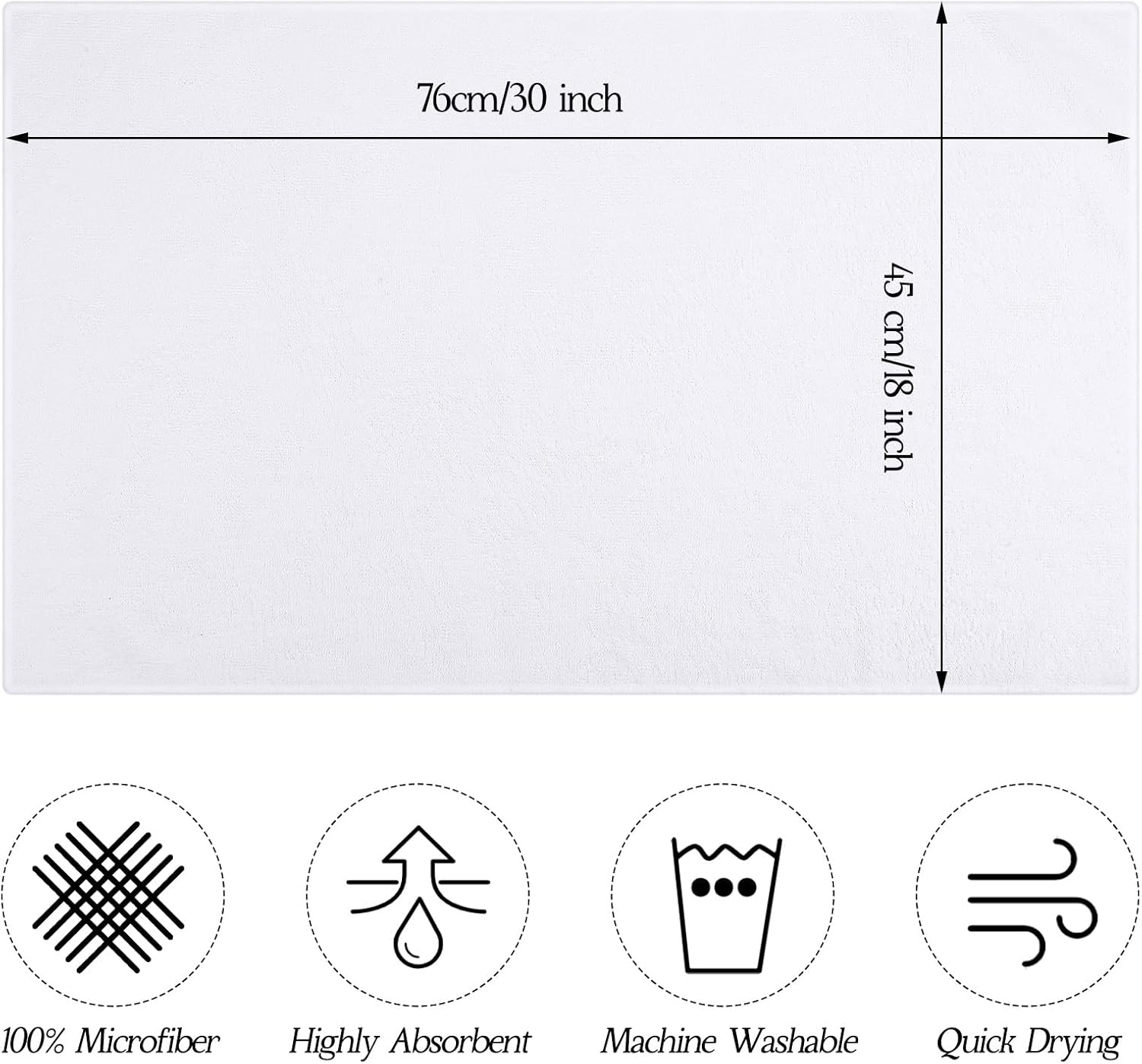 Shimeyao 26 Pcs Salon Bleach Proof Towels Highly Absorbent Hair Towels Hand Facial Cloths Bleach Resistant for Salon Barber Spa Beauty Bath Hair Stylist(White,18 x 30 Inch,Classic)