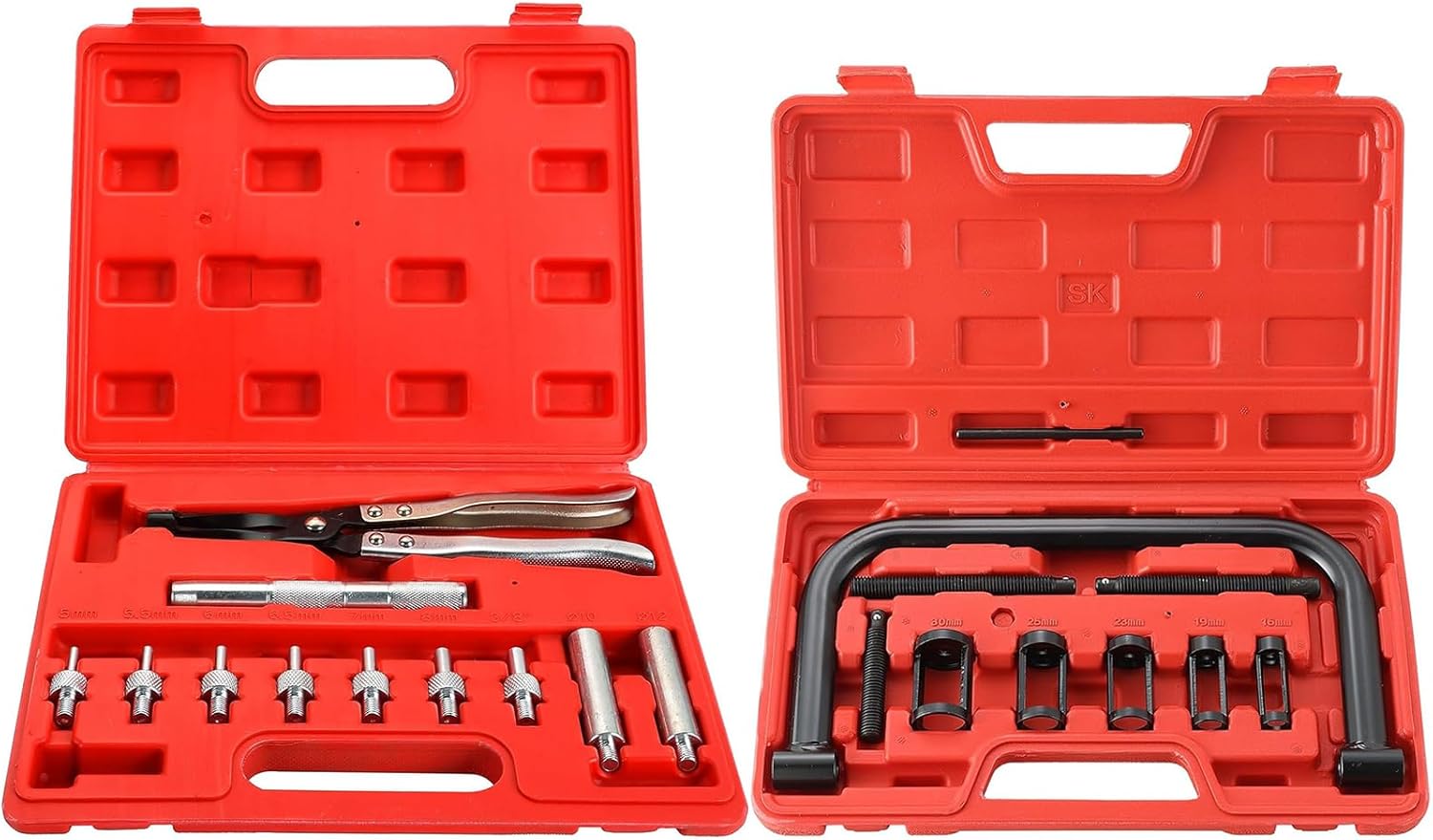 DASBET Valve Spring Compressor C Clamp Service Kit & Valve Stem Seal Remover and Installer Valve Stem Seal Removal Tool