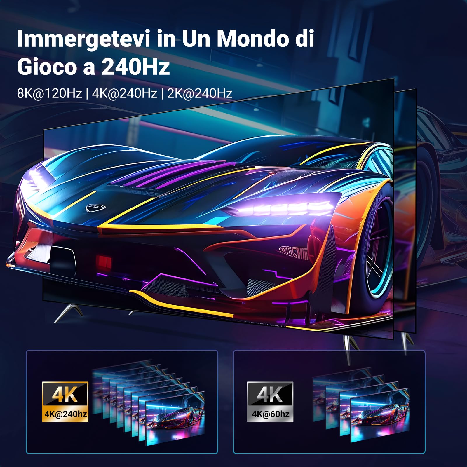 UGREEN Cavo USB C a DisplayPort 2.1 16K 30Hz 8K 60Hz 4K 240Hz HDR VRR Thunderbolt 4 3 Compatibile con iPhone 17 Pro Max Air MacBook iPad Pro Air M1 M2 Surface Pro 8 Galaxy S24 Plus Ultra (2M)