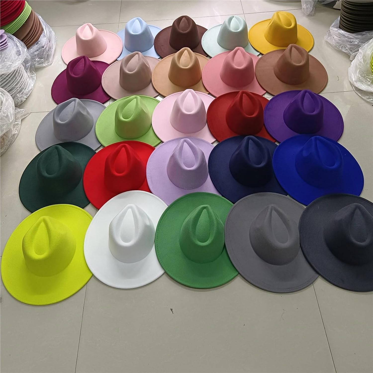 Fedora Hats for Men 9.5cm Wide Brim Hat Women's Winter Men's Denim Felt Fedora Sombreros
