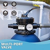 Vista 5 de XtremepowerUS Sistema de bomba de filtro de arena de alto flujo, tanque de filtro de 13", piscina sobre el suelo de 10,000 galones, bomba de piscina