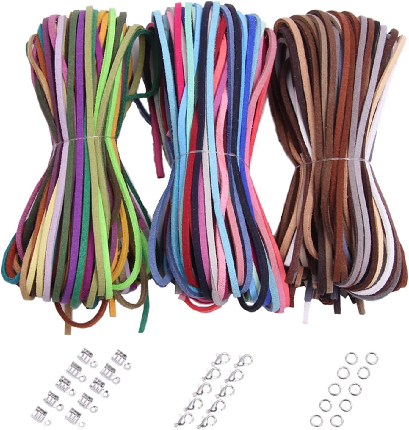 Luyoah 60 Pcs Leather Cord Suede Leather Cord 3mm X 1m Faux Suede ...
