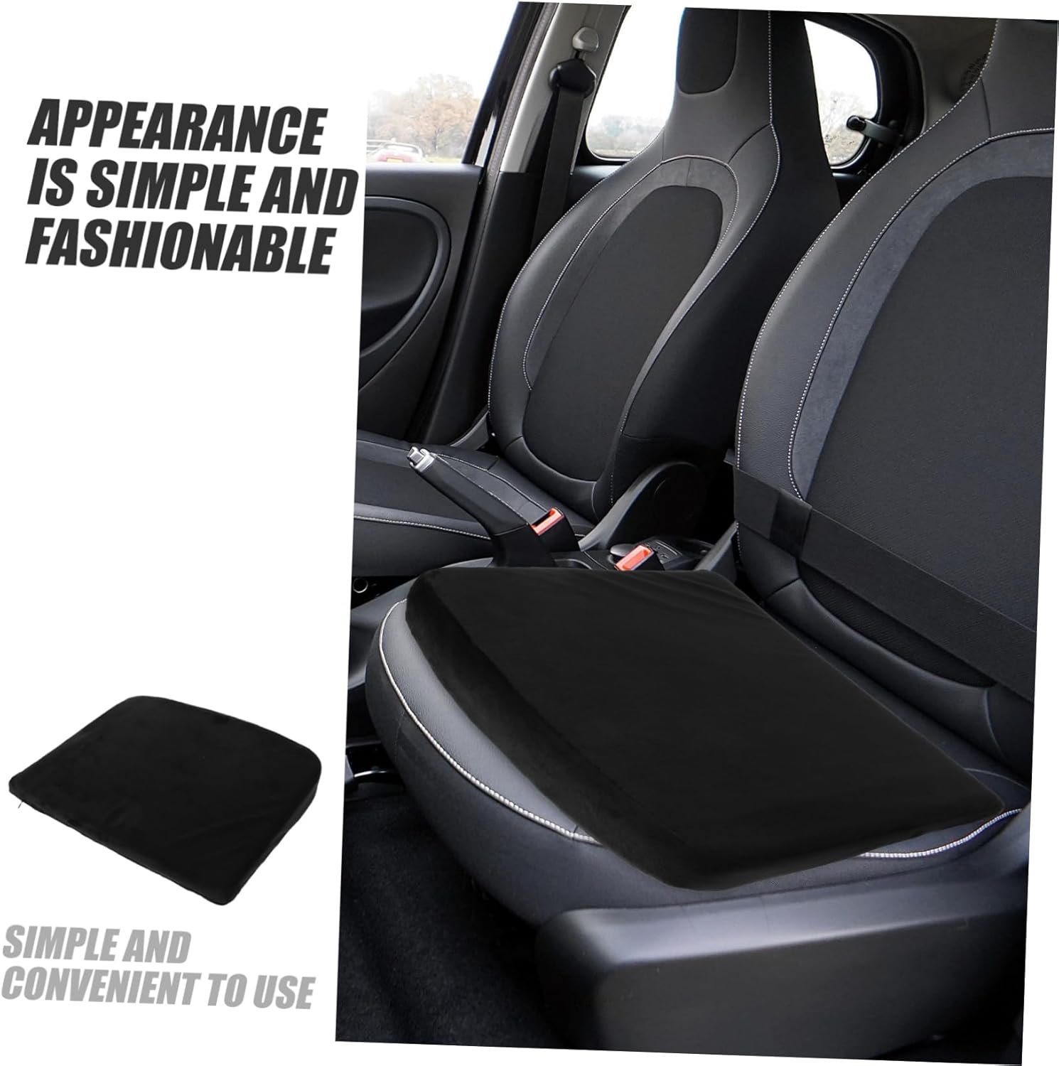 Car Seat Pad Auto Seat Cushion Wedge Shape for Learners and Drivers Breathable Polyester