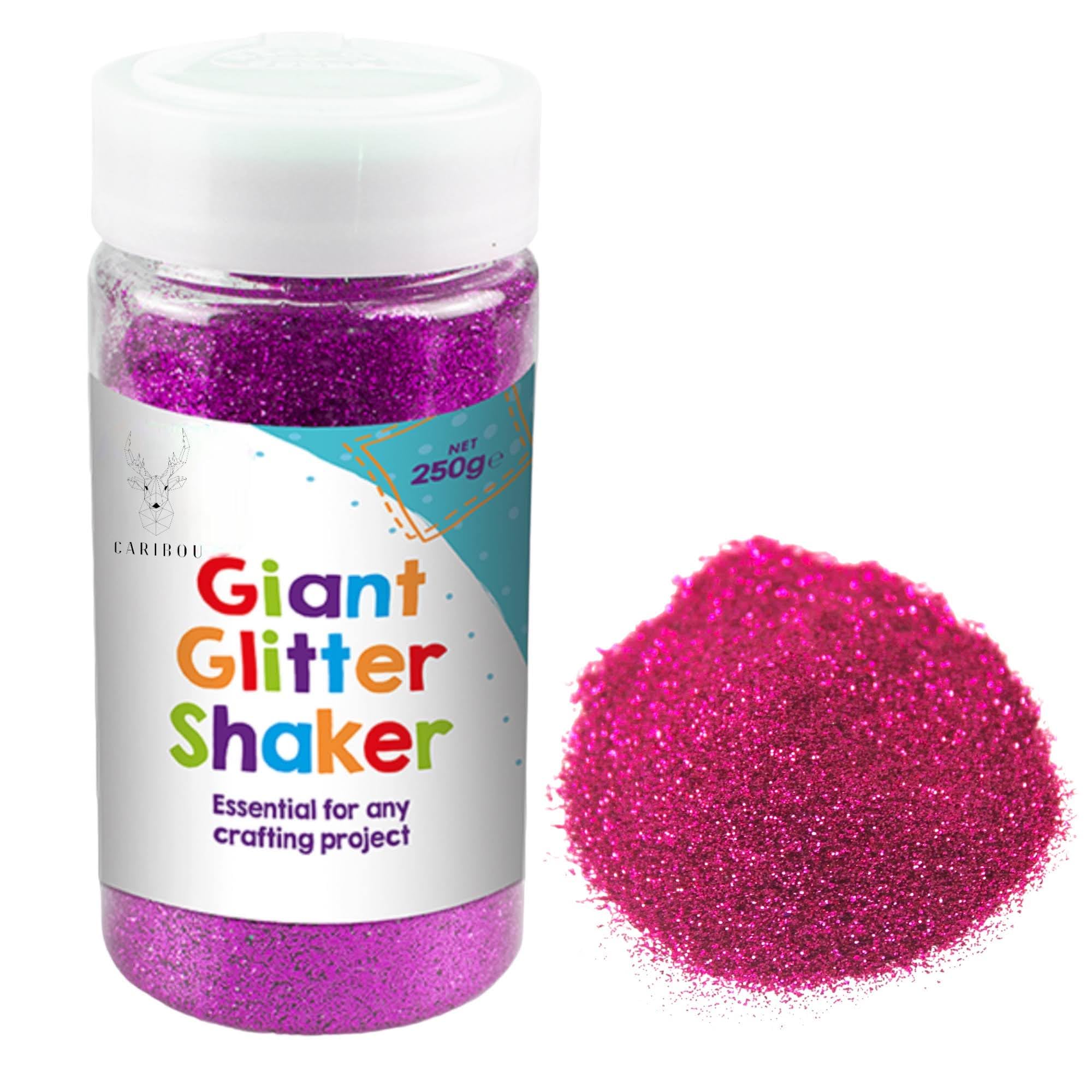 Big Giant Jumbo Hot Pink Glitter Shimmer Shakers 250g Pot of Sparkling Magic for All Arts and Crafting Projects