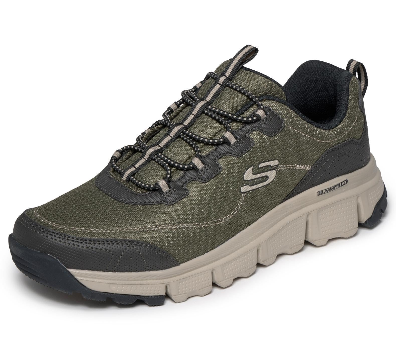 Skechers Men's Summits At Triple Bridges Trainers, Olive Textile/Synthetic/Trim, 8.5 UK