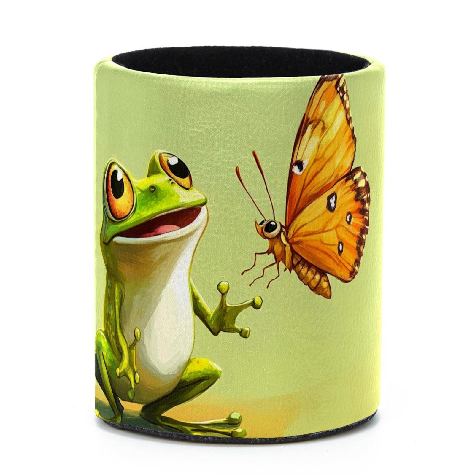 VAPOKF Round Pencil Holders for Desk, Cute Frog Pen Holders Pen Pot Makeup Brushes Storage Desktop Stationery Supplies Organiser for Home Office