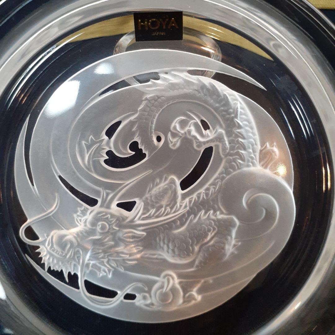 Amazon.co.jp: 本日お値打ちHOYA クリスタルレリーフ皿 龍神