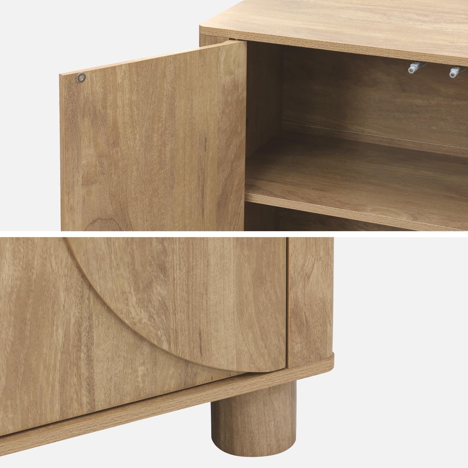 Alice's Garden sweeek - Buffet décor Bois de manguier 4 Portes 155cm Pondi