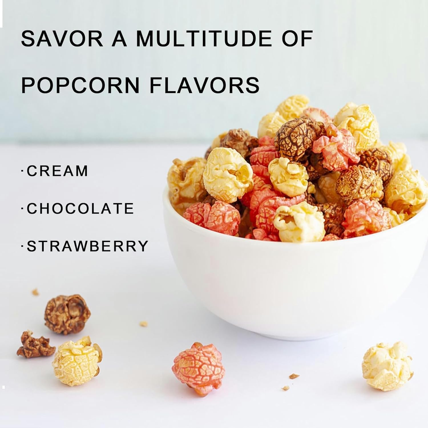 FLTRGO Traditional Popcorn Maker, Making Stainless Steel Popcorn Popper Healthy Oil for Christmas Halloween Home Decor,520ml