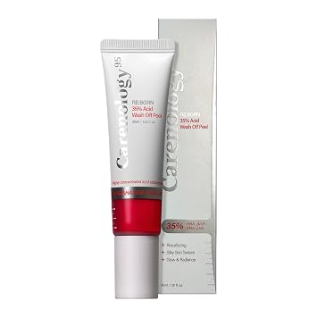 Carenology95 - REBORN 35% Acid Wash Off Peel - Korean Beauty Exfoliator - Gentle Peeling Solution - Pore Cleansing - Dead Skin Cell Removal - K-Beauty - 30ml