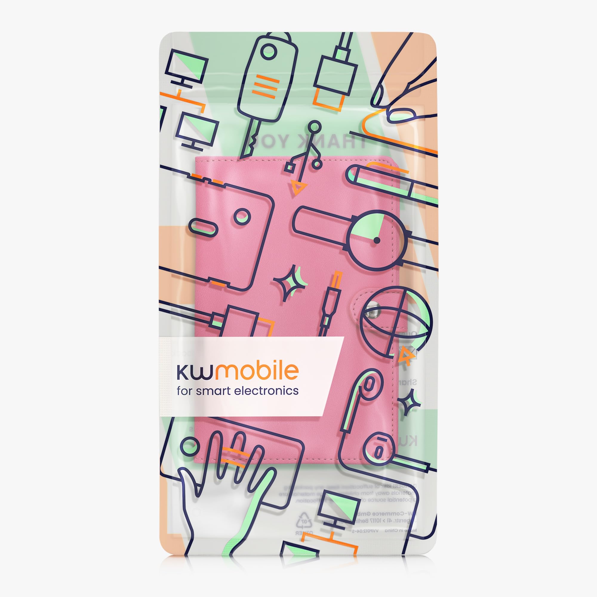 kwmobile Custodia Passaporto Europeo Animali Domestici - Cover Porta Documenti Cane Gatto Furetto - Porta Carta Identità Animale Domestico - Portadocumenti Pelle PU