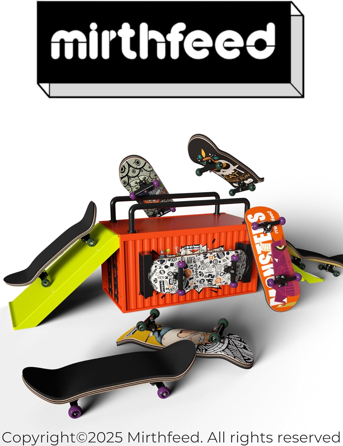 32mm Pro Fingerboard Complete Set | Bearing Wheels | 5 Ply Maple Deck | Anti Skid Grip Tape | Complimentary Tool | Concave Shape