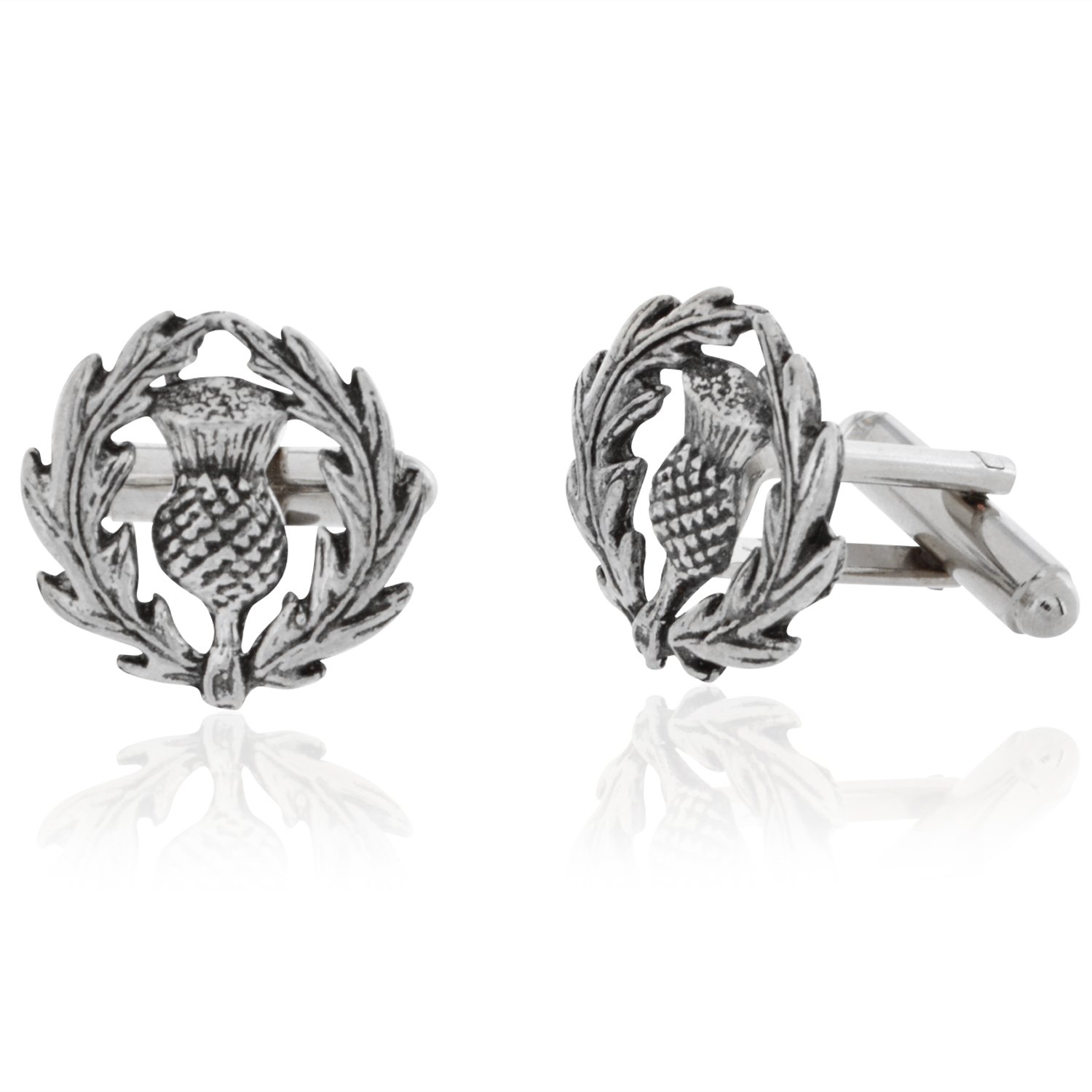 Pewter Thistle Cufflinks