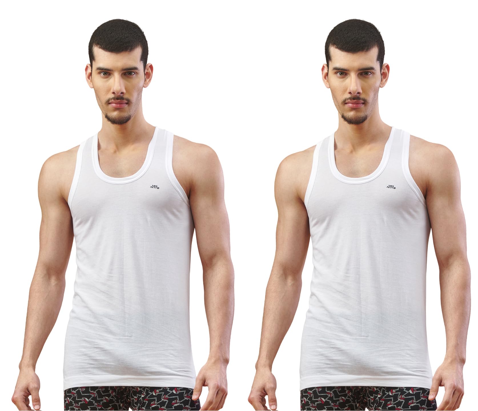 Round Neck Sleeveless Vest for Men | 100% Combed Cotton Undershirt | White Vest for Superior Comfort & Sweat Absorption Pack of 2-image-23