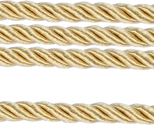 Miniatura 8 de Fenghuangwu Cordón de 9 yardas hecho a mano, 0.275 pulgadas de diámetro, cuerda trenzada para bricolaje, decoración del hogar, tapicería, amarre de