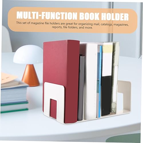 Miniatura 6 de Organizador de archivos de escritorio de acrílico, soportes para libros, accesorios para estantes, sujetalibros para estantes, delicados