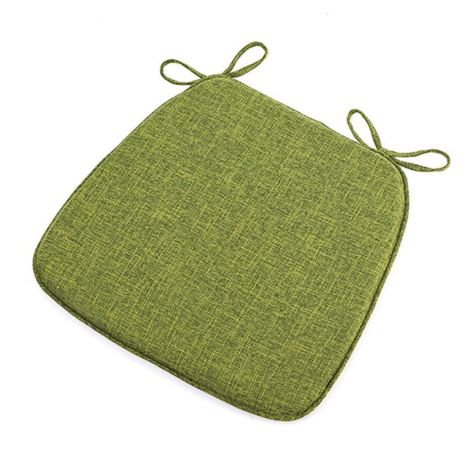 Chair Pads with Ties 18x17, Memory Foam Kitchen Chair Cushions with Ties 18 Inch, Non Slip Chair Pads for Dining Chairs Set Of 2 4 6, Seat Cushions Covers Washable and Removable with Zipper