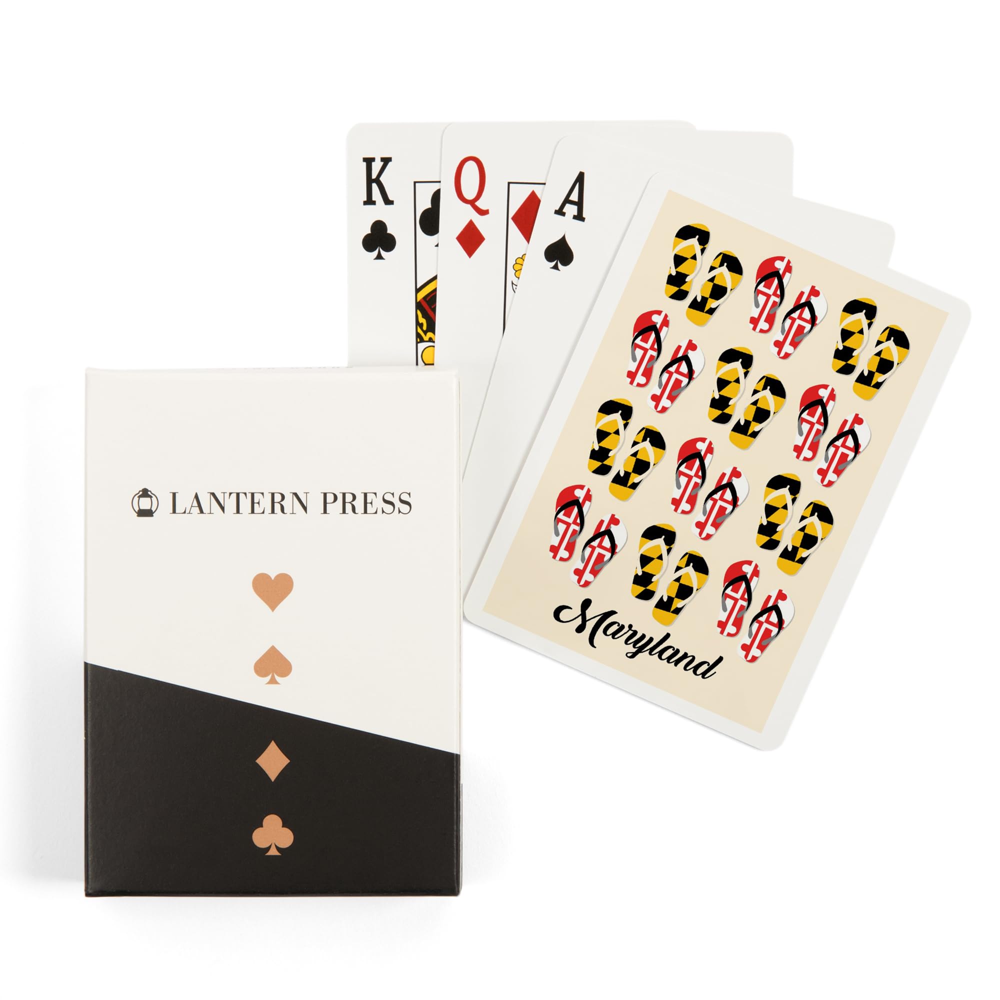 Amazon.com: Lantern Press Maryland, Flip Flops and Flag Pattern