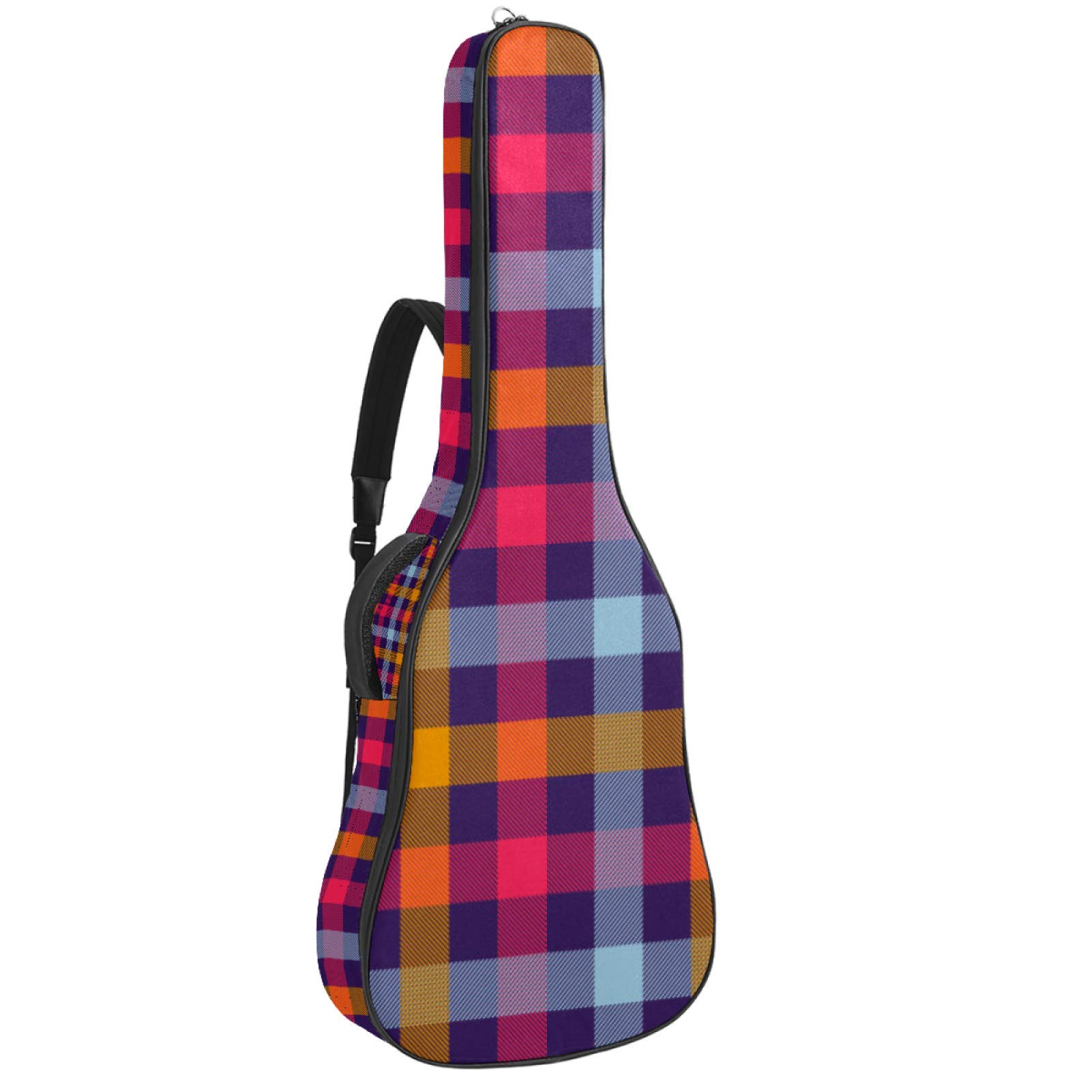 Gitarrentasche mit Reißverschluss, wasserdicht, weich, für Bassgitarre, Akustik- und klassische Folk-Gitarre, Orange