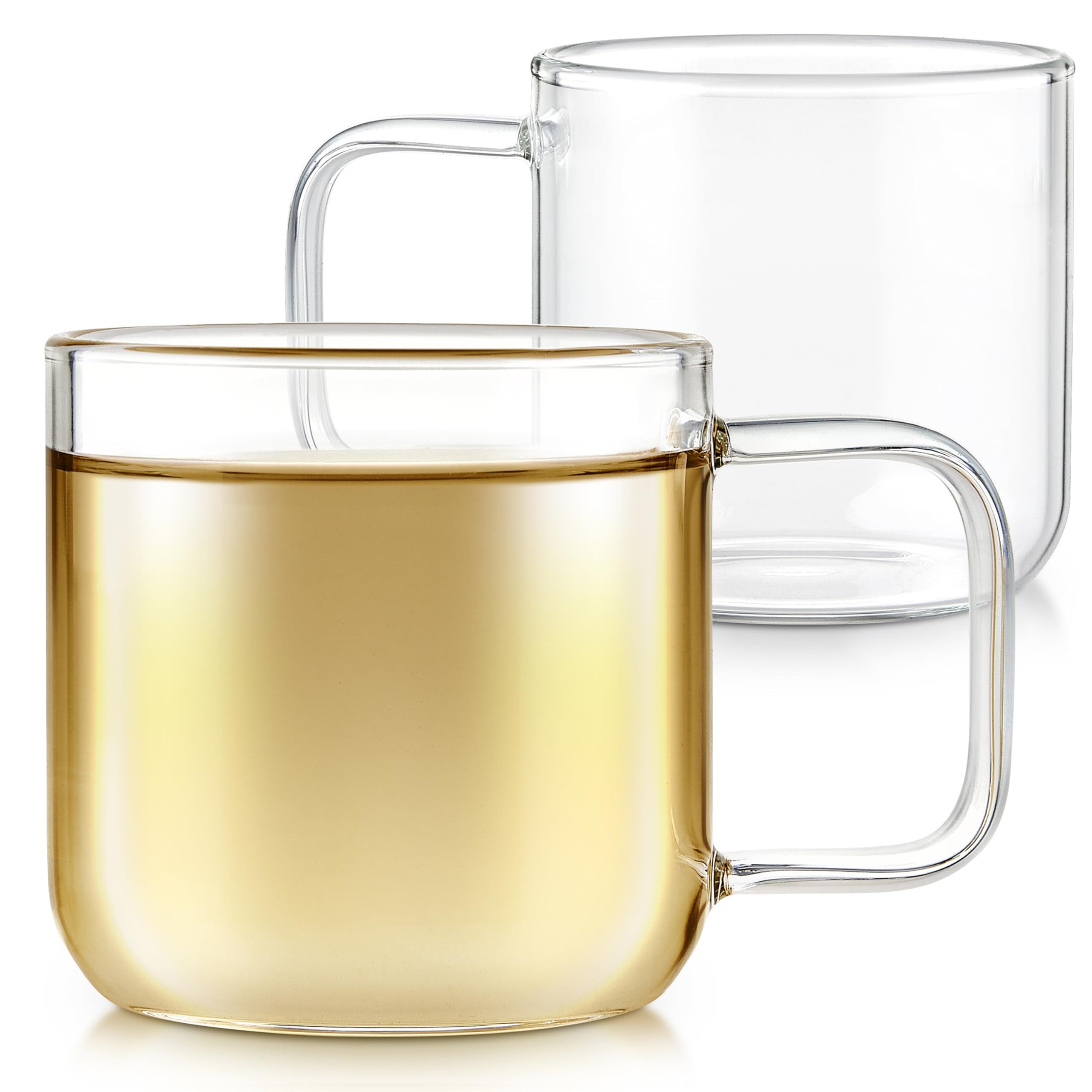 Sponsored Ad - Set of Two Premium Borosilicate Glass Cups - 6 Ounces / 180 ml - Stain-free and Microwave Safe