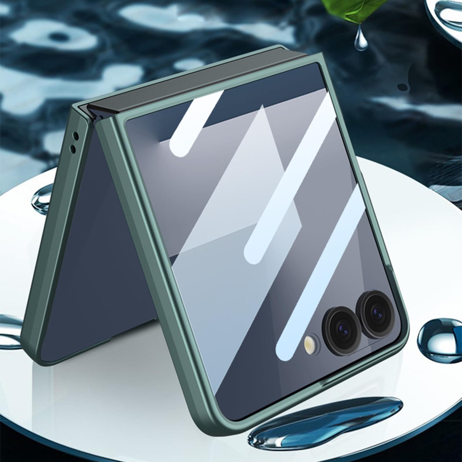 Magnetisch Hülle für Samsung Galaxy Z Flip 8, Drehbar Metall Ring Ständer