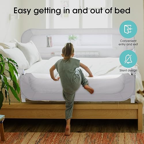 Miniatura 3 de NUTIKAS Barandilla protectora de cama para niños pequeños