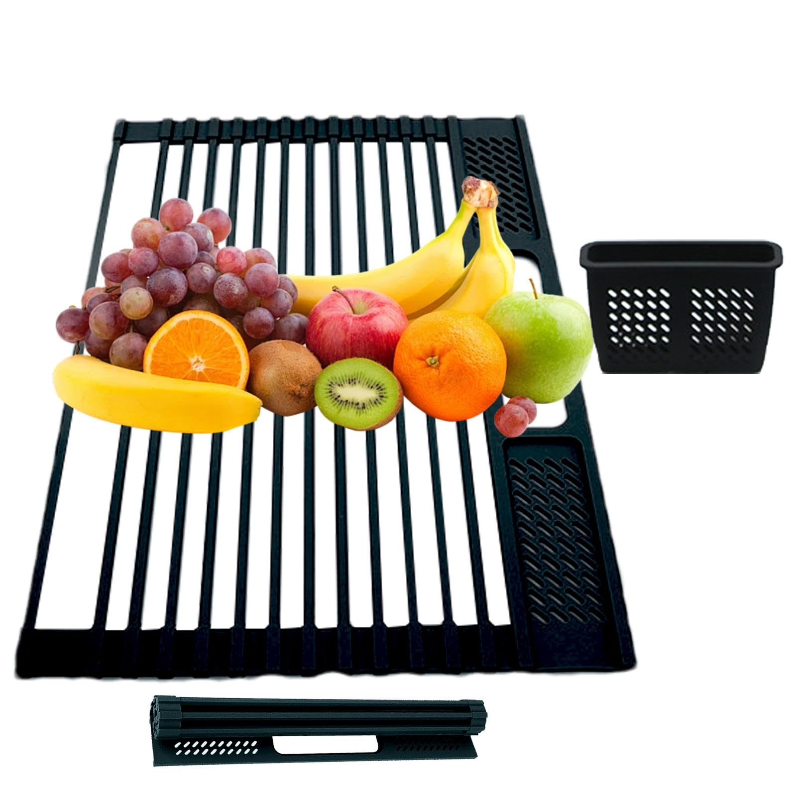 Scolapiatti arrotolabili, scolapiatti per lavello arrotolabile | supporto per piatti - scolapiatti sopra il lavello, scolapiatti arrotolabili da cucina, supporto per lavello