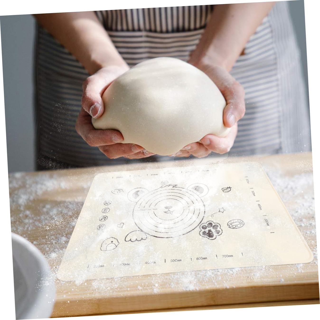TOYANDONA Silikon-rollmatte Zum Backen Knetmatte Für Gebäck Hitzebeständige Arbeitsplattenmatte Rutschfeste Küchenmatte Lebensmittelechte Matte Zum Ausrollen