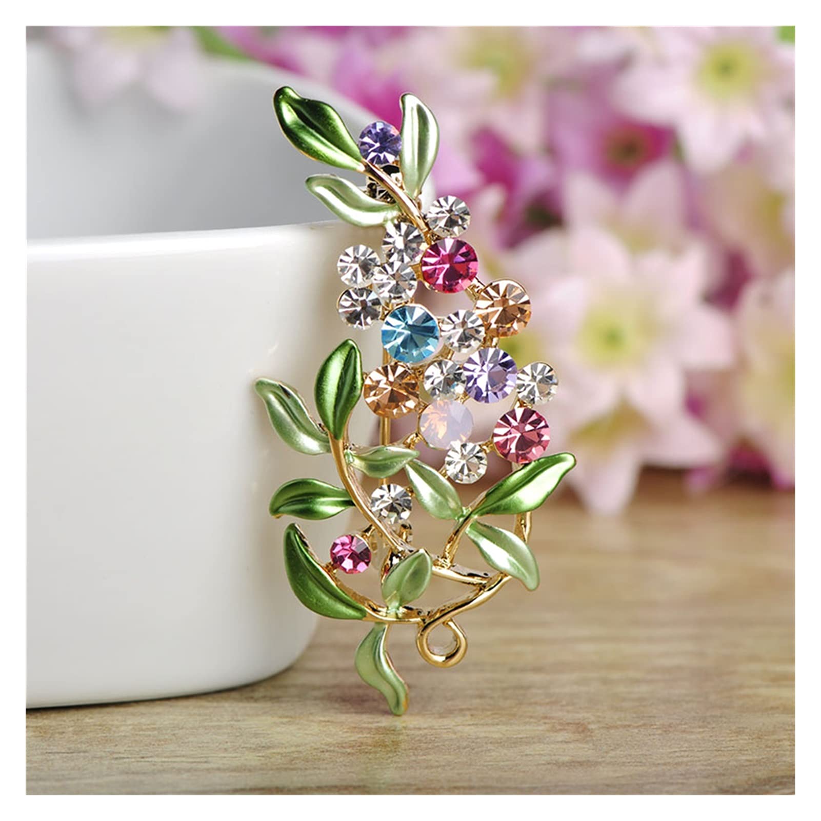 Broschen in Blumenform, bunt, Strass, Legierung, Metall, Schmuck für Damen und Mädchen, Schal, Schnalle, Partykleid, Broschennadeln