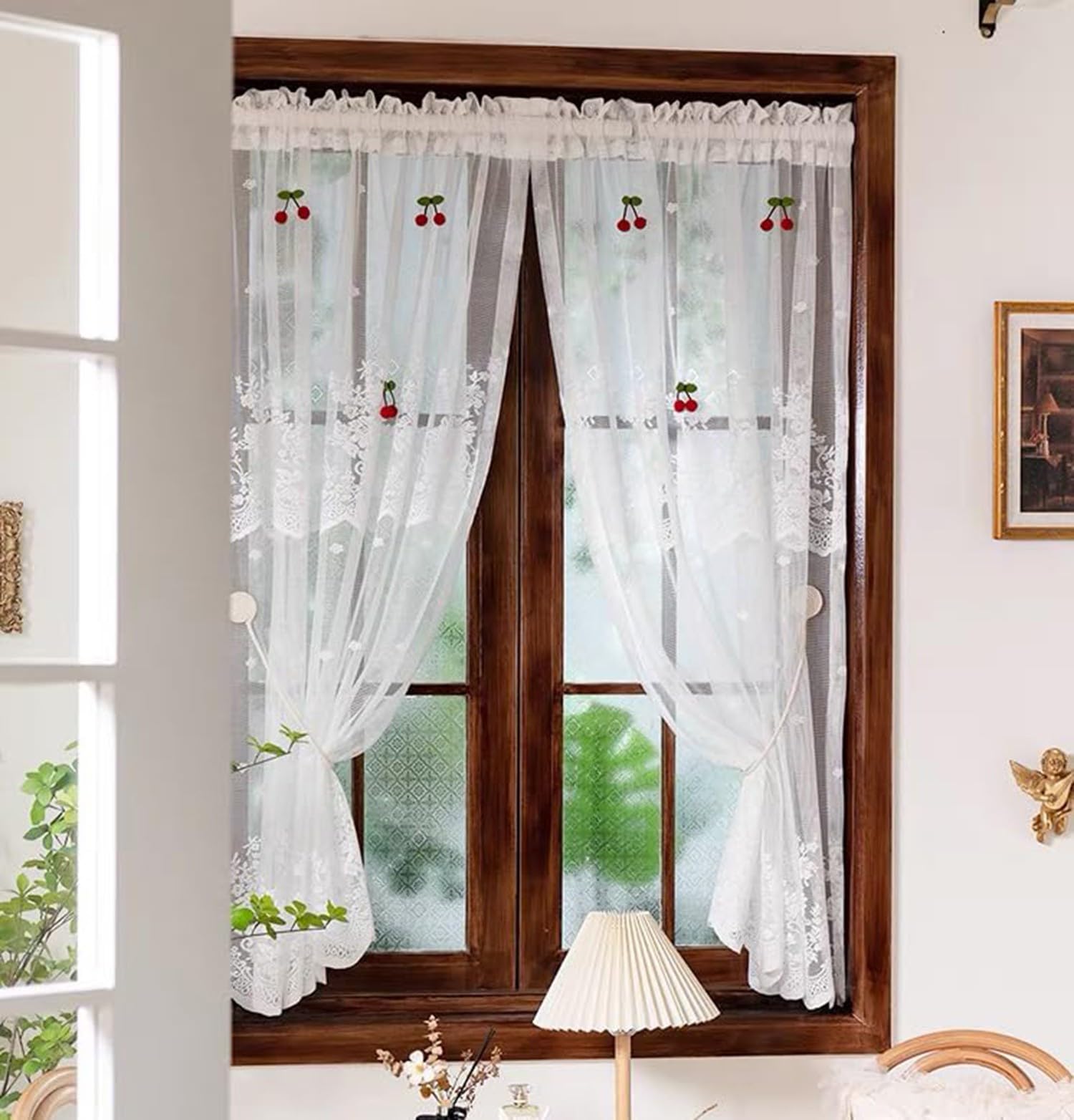 Decotex Mantovana Per Finestra In Voile Bianco – Qualità Alberghiera, 140 X 548 Cm, Leggera, Trasparente