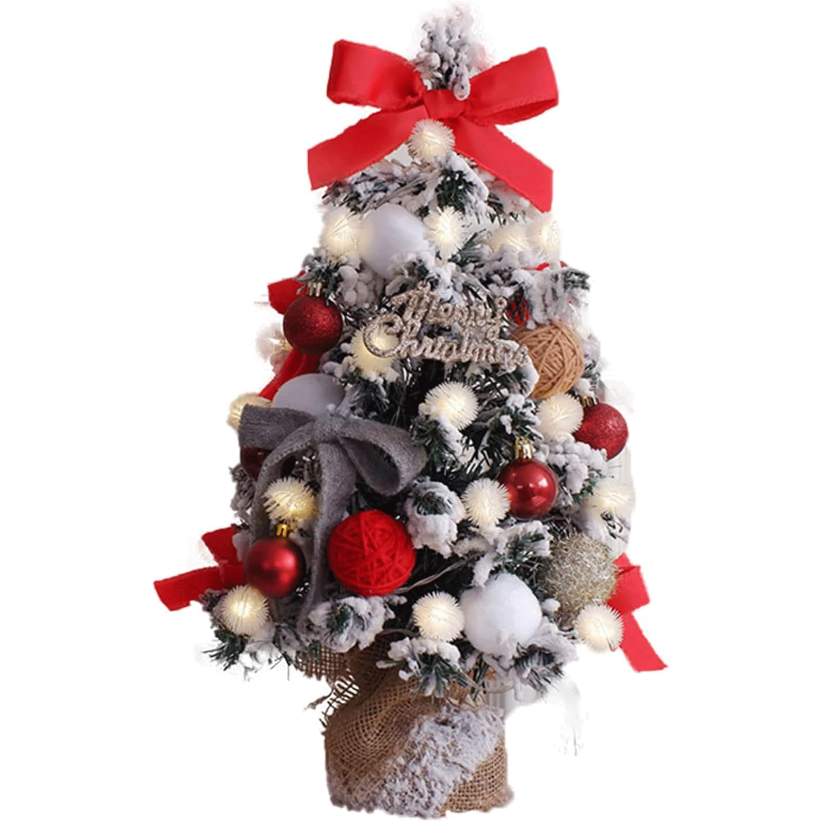 ZUMAHA Albero di Natale da Tavolo da 60 cm, Mini Albero da scrivania Set Fai da Te per Decorazioni da Tavolo per la casa, Feste di Natale, Albero di Natale Creativo