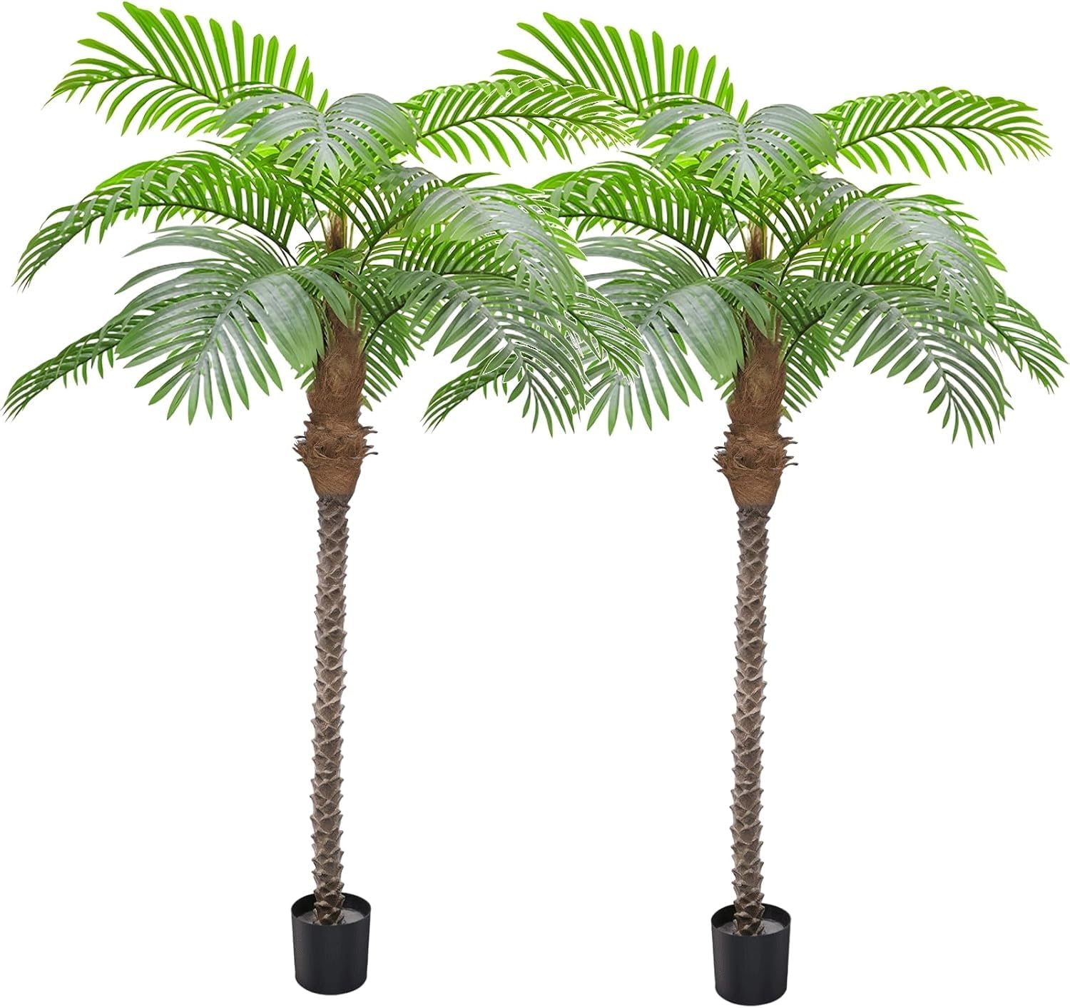 Artificial Palm Trees for Outdoors,6.5ft Tall Fake Plant for Indoor/Outdoor