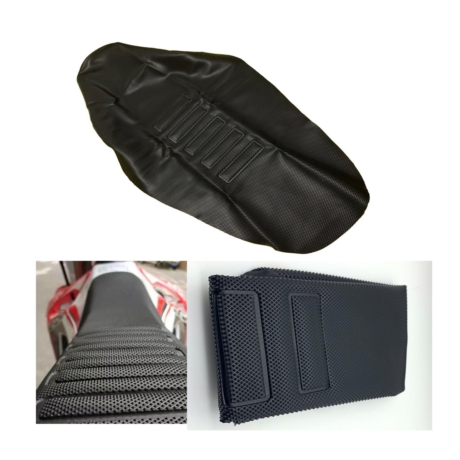 Fodere per sedili Coprisedile Rivestimento del cuscino del sedile del motociclo Particelle resistenti all'usura, a prova di sole, impermeabili, antiscivolo