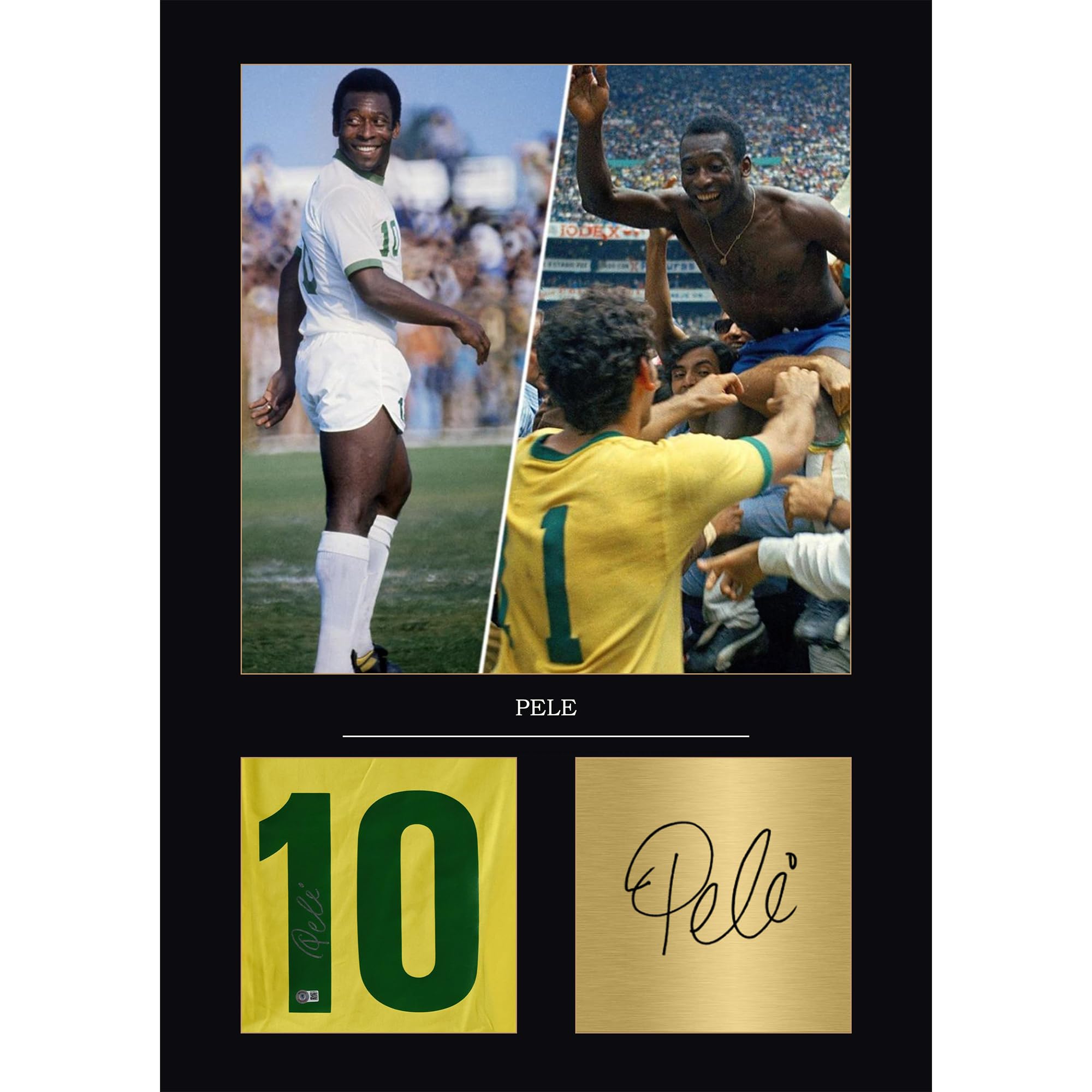 Pele Gift Signed A4 Print Display Unframed Pele Gifts For Boys Digitally Reproduced Signature Brazil Gifts For Boys (Unframed)