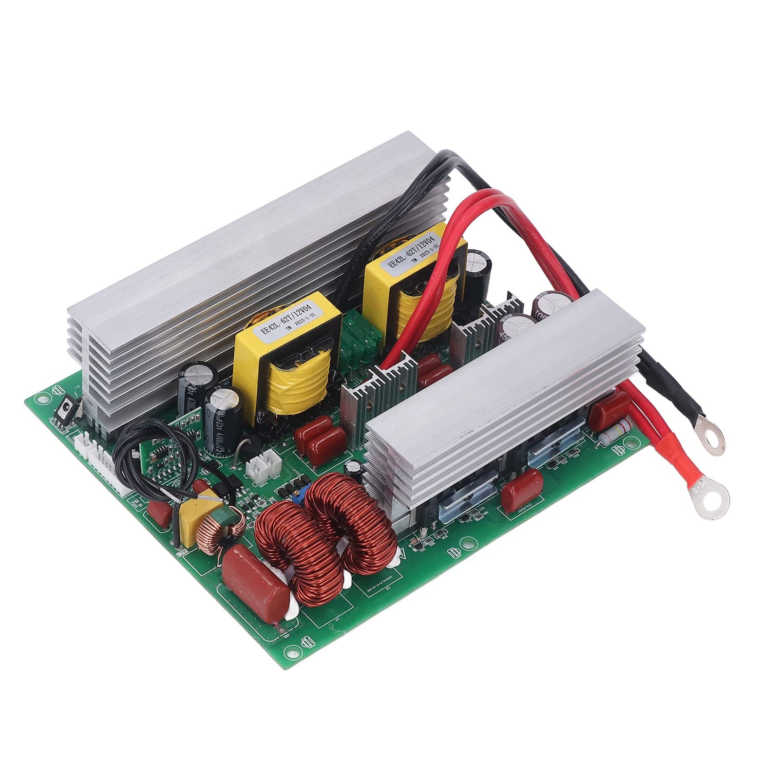 Falownik Czystej Fali Sinusoidalnej, Aluminiowa Płytka Falownika 1000 W DC12V do AC220V, Moc Szczytowa 2000 W, wydajność 95%, 6 zabezpieczeń do Podróży Samochodem Kemping Home Backup
