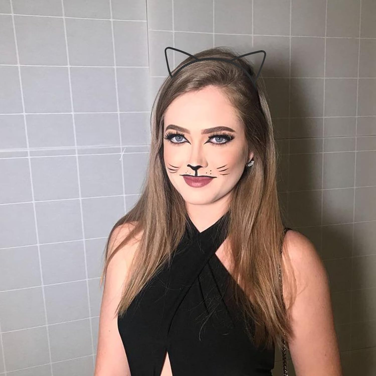 25Pcs Cat Ears Headbands for Women Black Plastic Kitty Hairbands Cat Ear Hair Hoops Halloween Decorations Hair Accessories for Women Favor for Party Costume Daily Wearing - Image 4